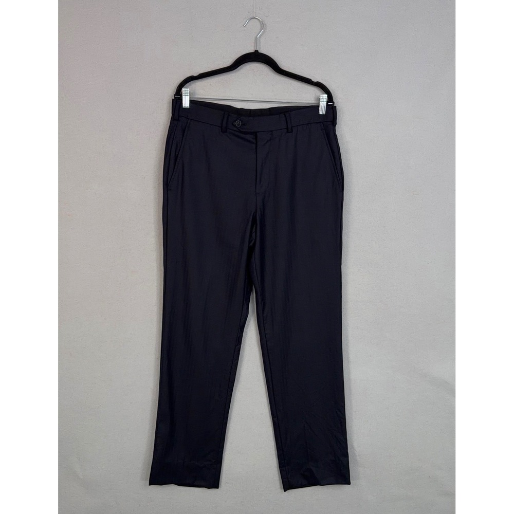 Brooks Brothers Dress Pants Mens 34 Navy Herringbone Fitzgerald Wool Trousers